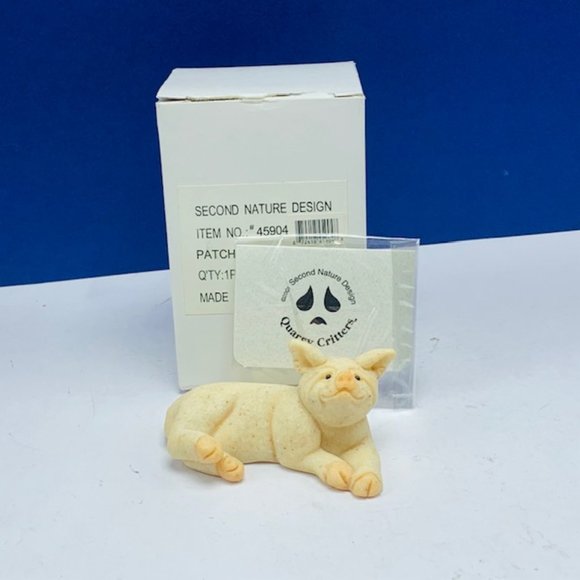 Quarry Critters stone figurine Patch Pig NIB piggy - Picture 5 of 5